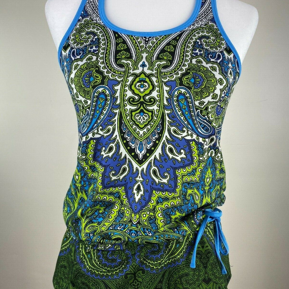 Athleta Racerback Yoga Tank Top With Paisley Print - Picture 3 of 7